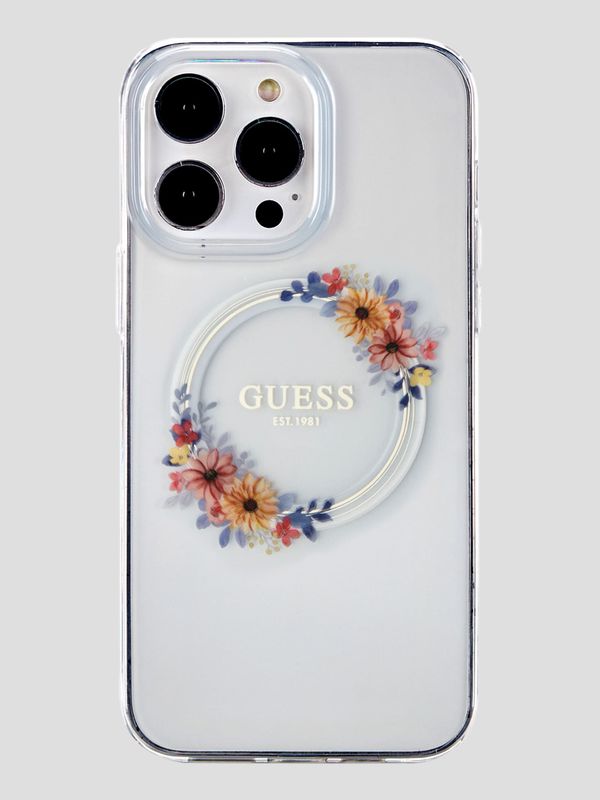 Funda Para Celular iPhone 14 Pro Max Guess Magsafe Flower Ring